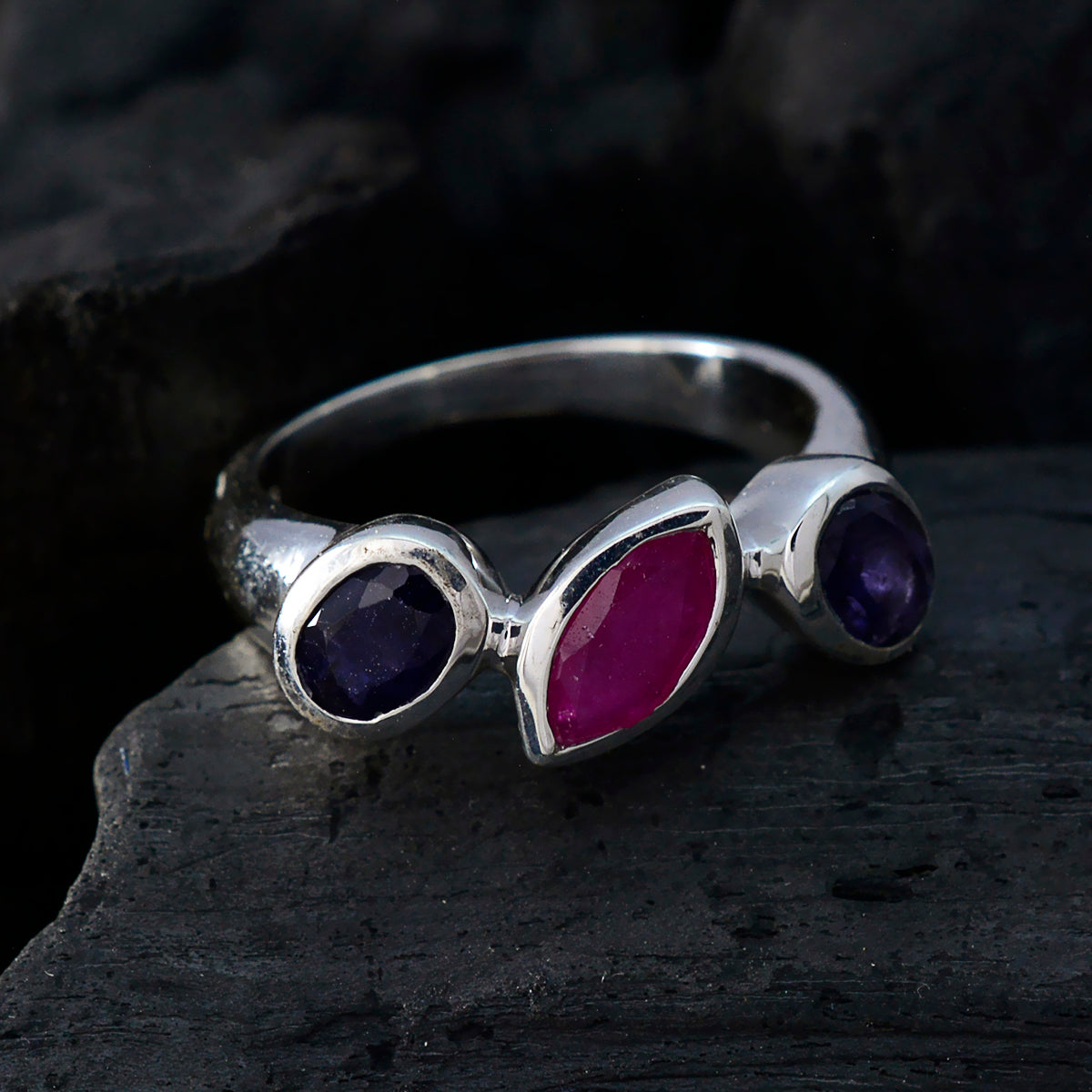 Leah Boho multicolor Trilogy Ring