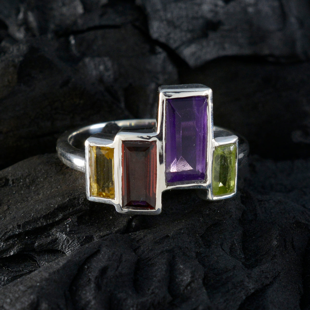 Ava Cocktail multicolor quarter Ring