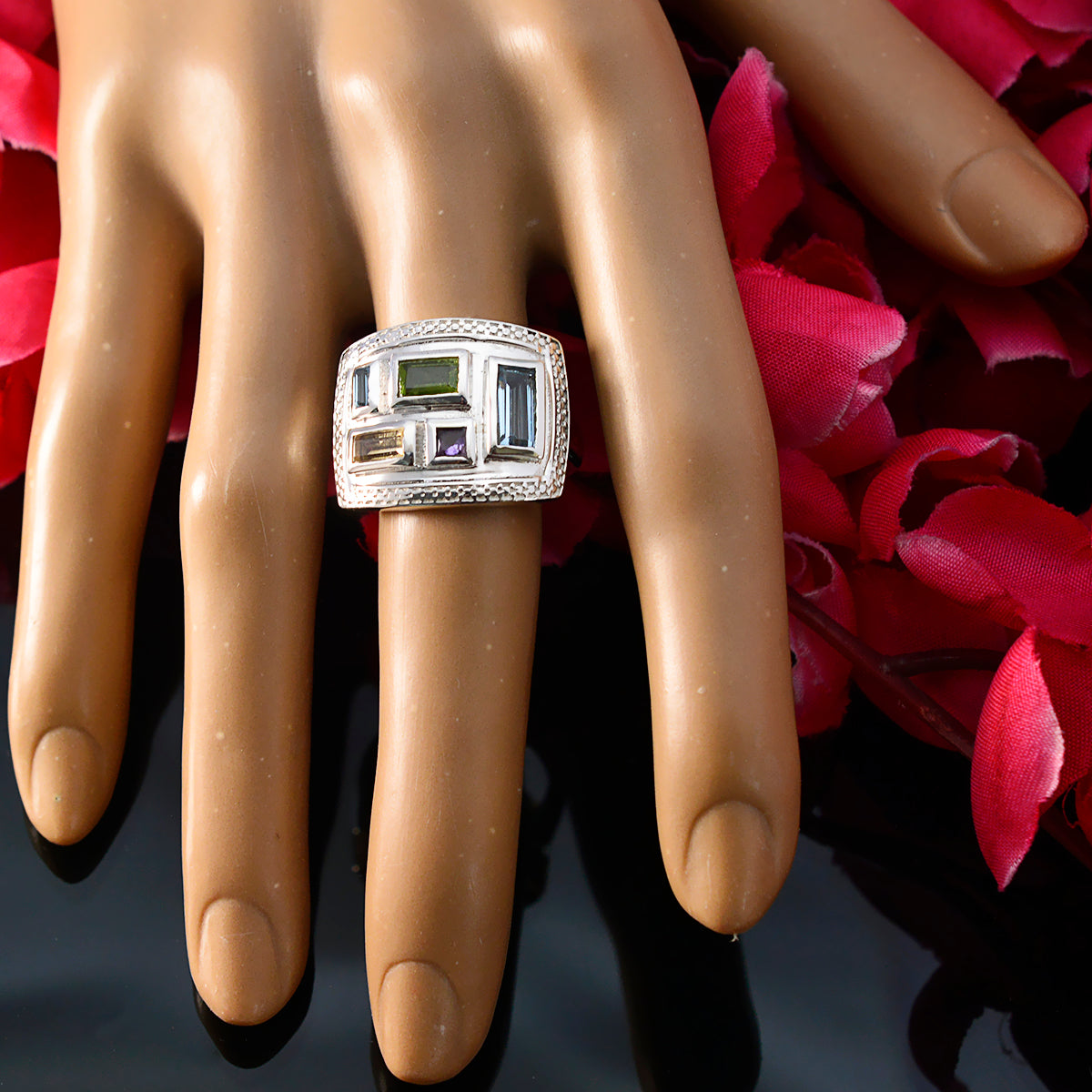 Lorena Cocktail multicolor penta Ring