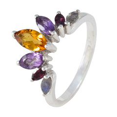 Li Lee crown multicolor Hepta Ring