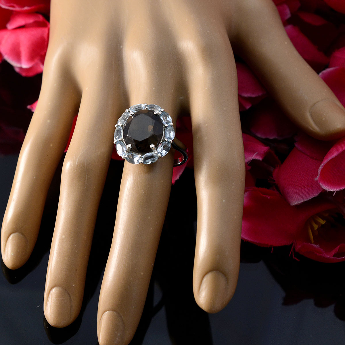 Hannah Abstract multicolor multiple Ring