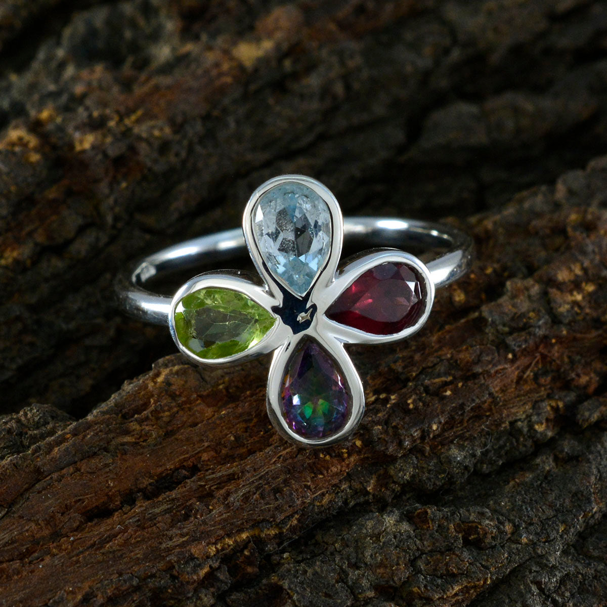 Nova Floral multicolor quarter Ring
