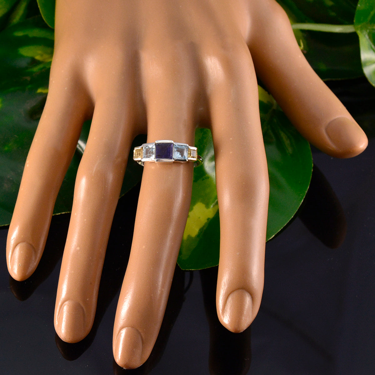 Chen Trendy multicolor Penta Ring