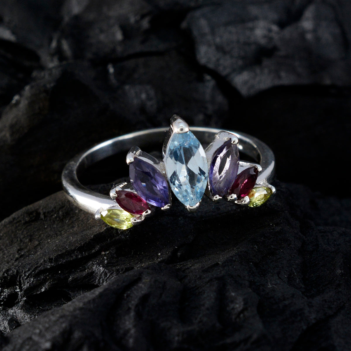Ling crown multicolor Hepta Ring
