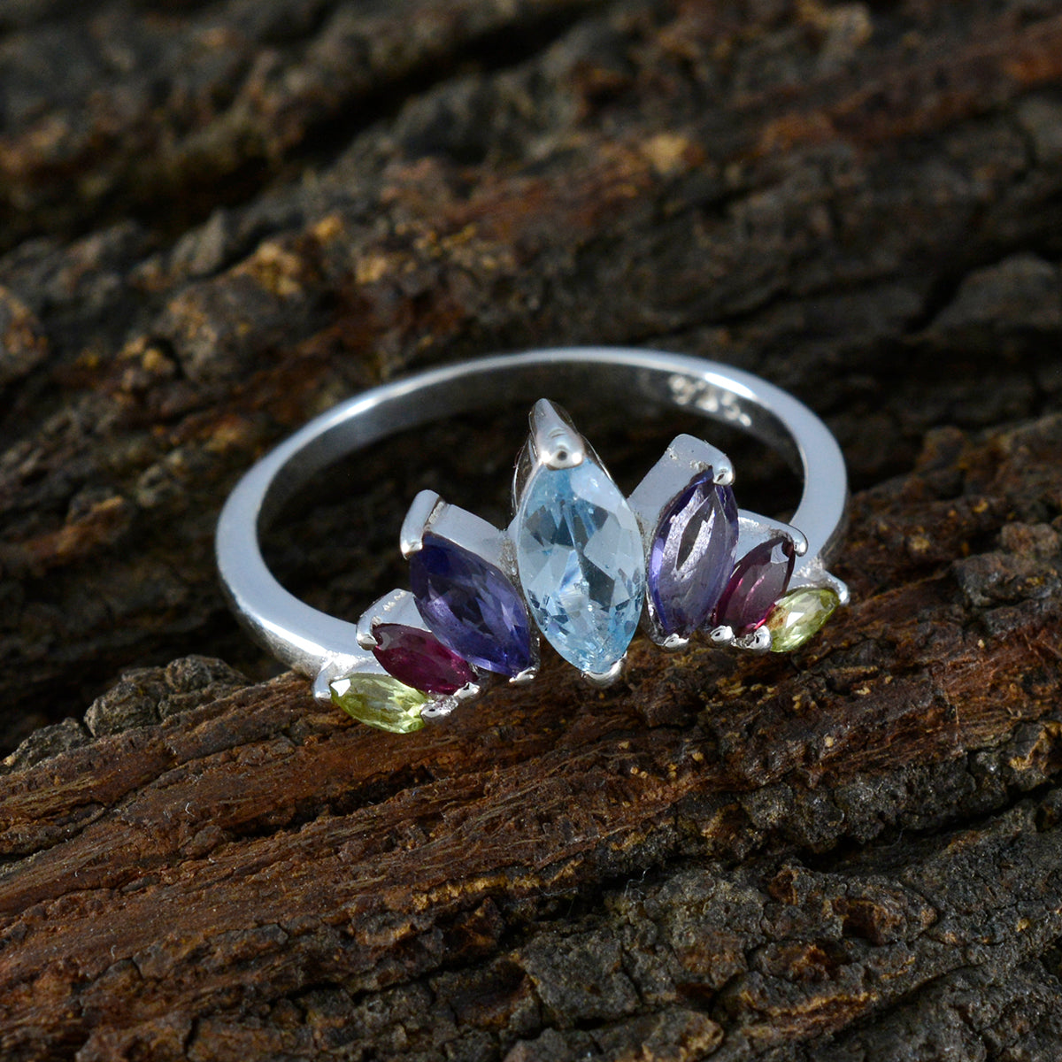 Ling crown multicolor Hepta Ring