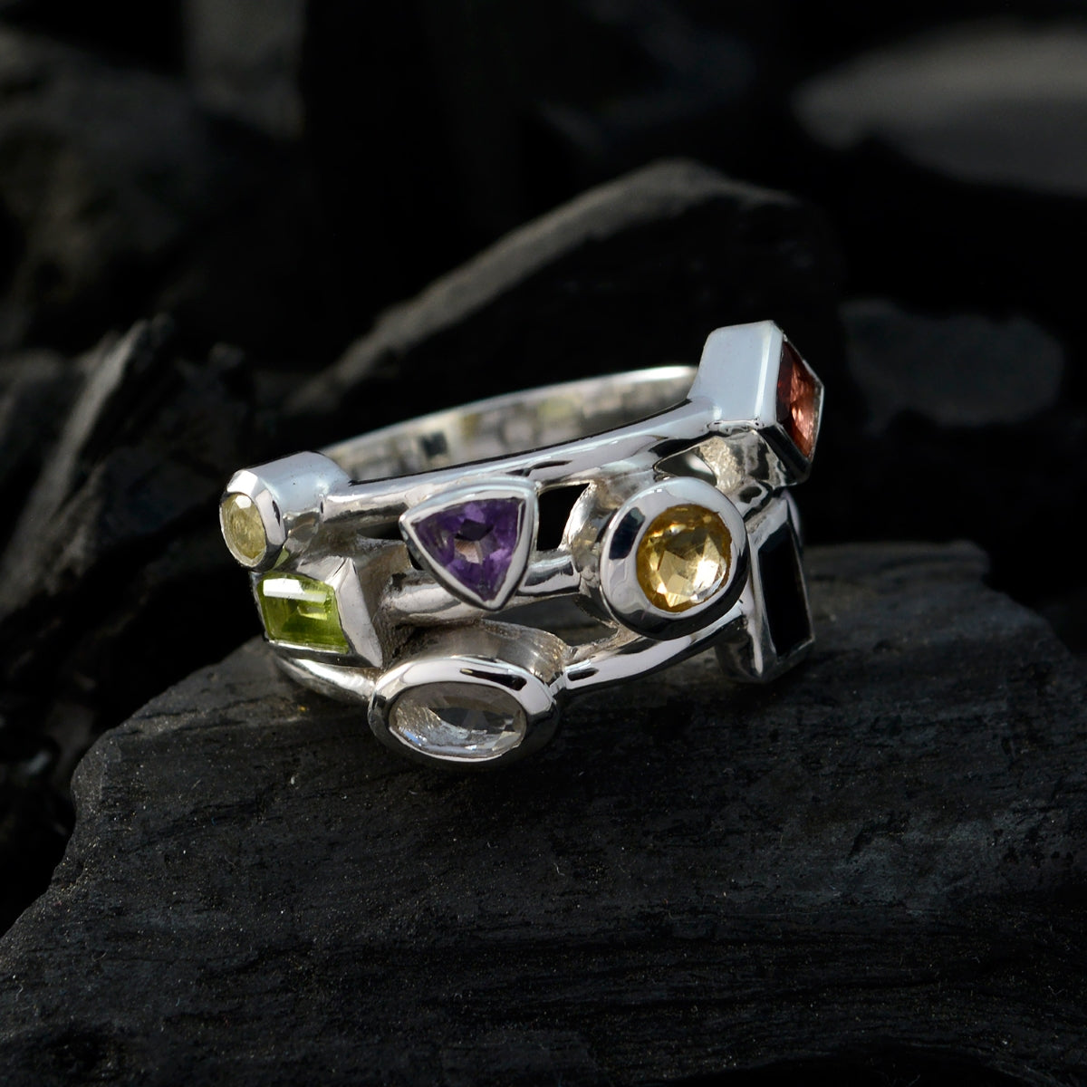 Savannah Cocktail multicolor multiple Ring