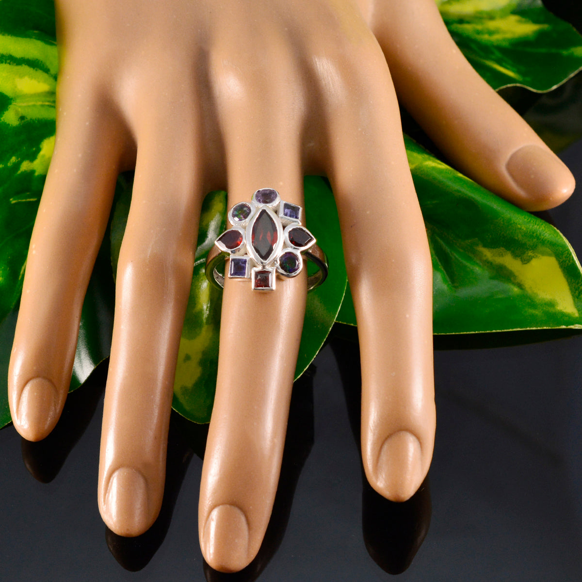 Angel Cocktail multicolor navratna Ring