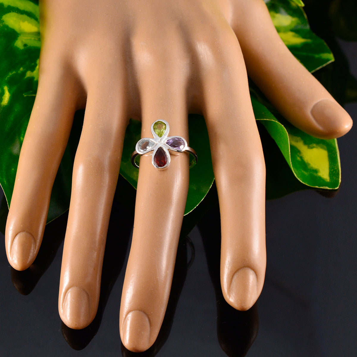 Chen Floral multicolor quarter Ring