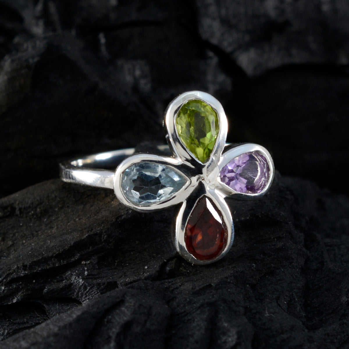 Chen Floral multicolor quarter Ring