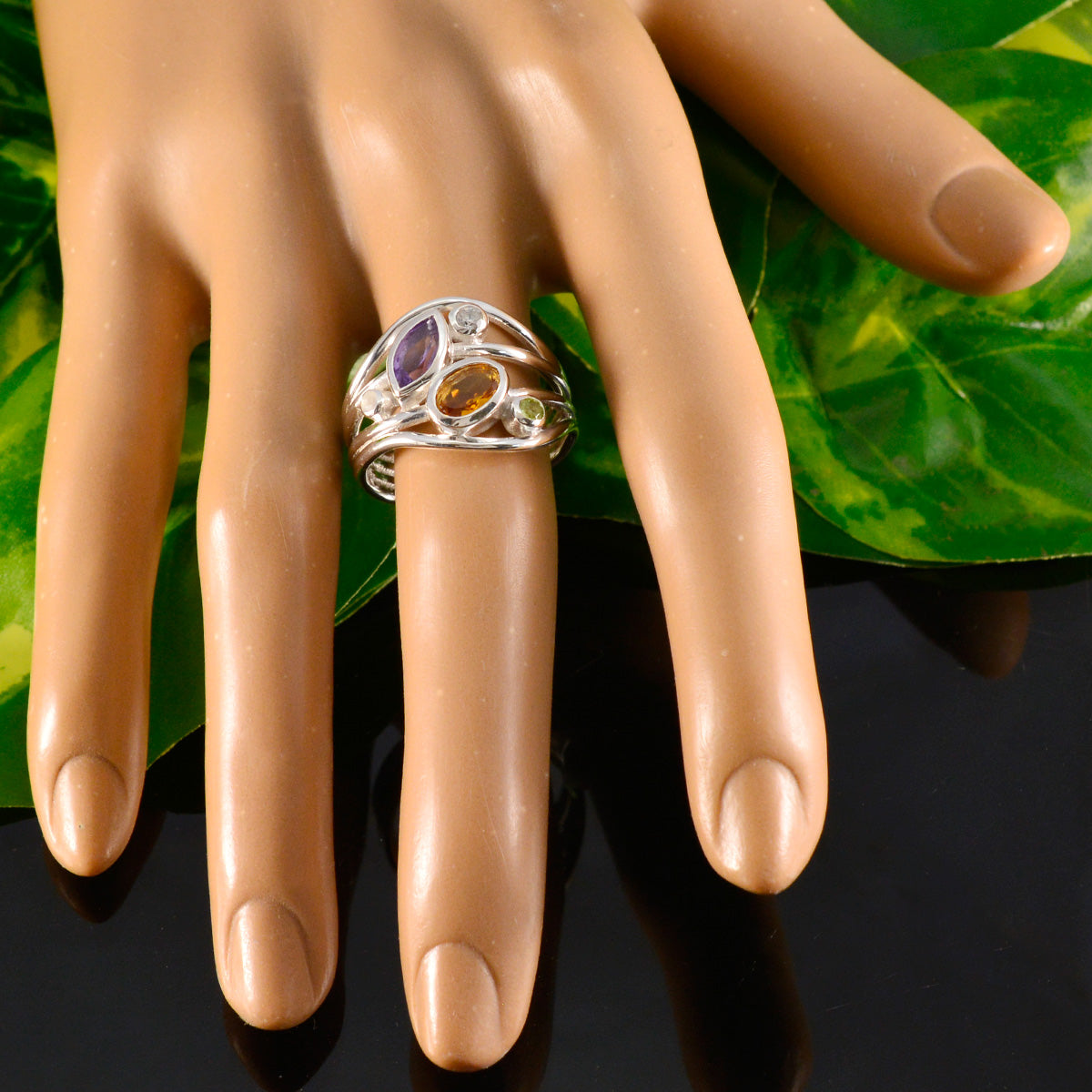 Layla Modern multicolor Penta Ring