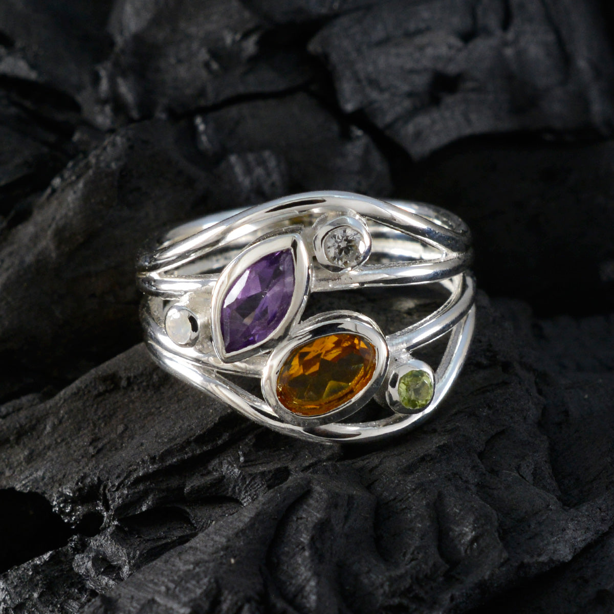 Layla Modern multicolor Penta Ring