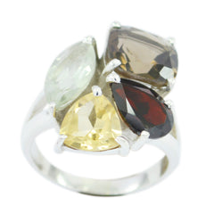 Aisha Cocktail multicolor quarter Ring Multi Stone Multicolor