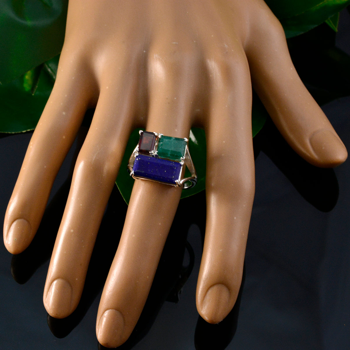 Lakshmi Trendy multicolor Trilogy Ring