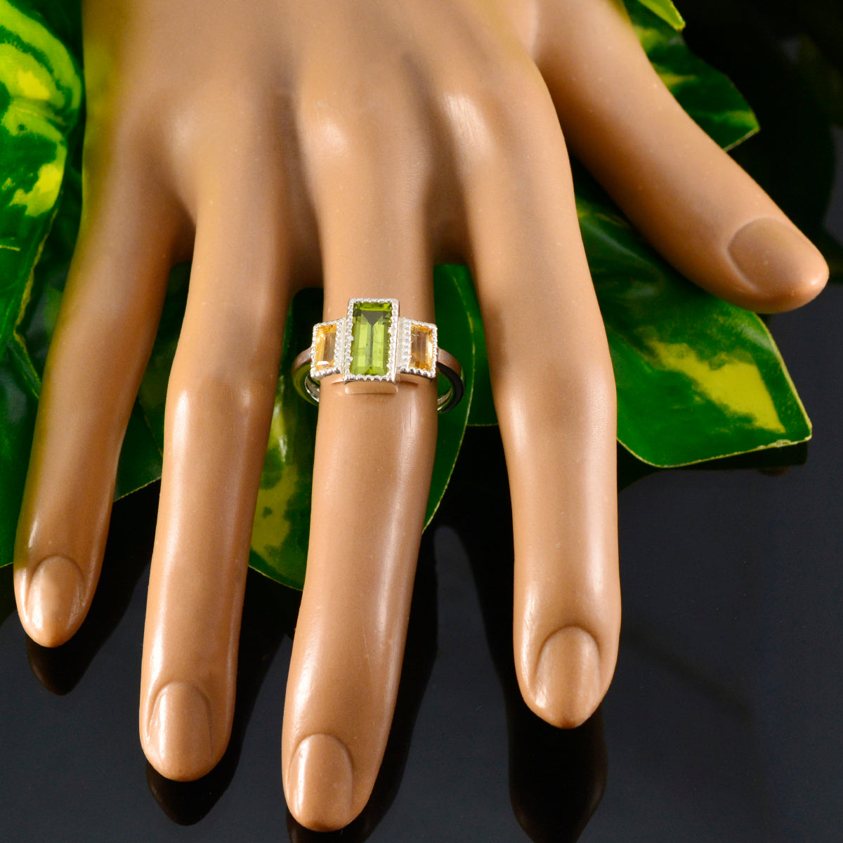 Elena Contemporary multicolor Trilogy Ring
