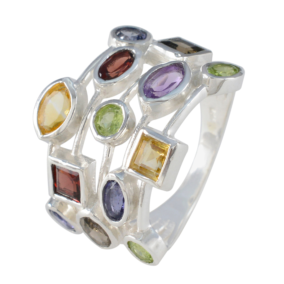 Ananya Cocktail multicolor multiple Ring