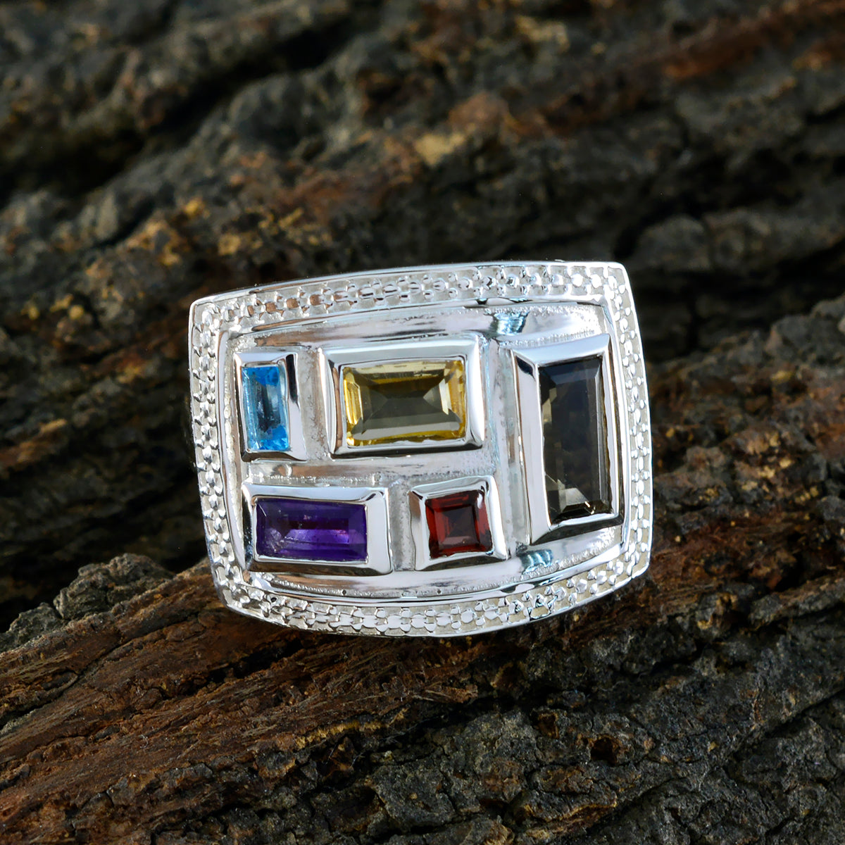 Lourdes Cocktail multicolor penta Ring