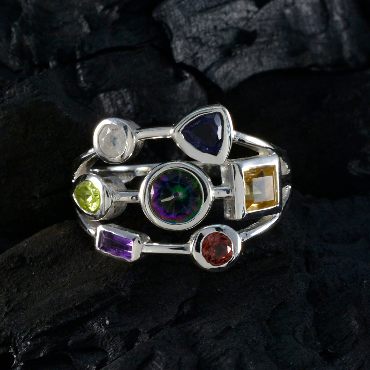 Chloe Cocktail multicolor Hepta Ring