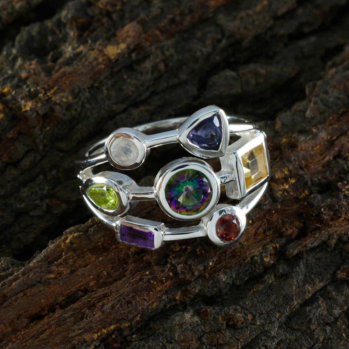 Chloe Cocktail multicolor Hepta Ring