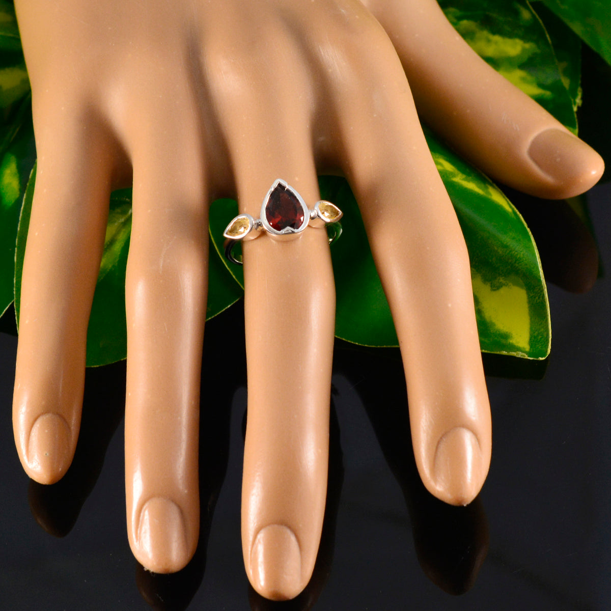 Lakshmi Graceful multicolor Trilogy Ring