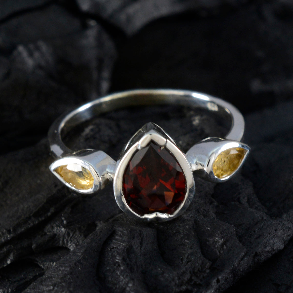 Lakshmi Graceful multicolor Trilogy Ring