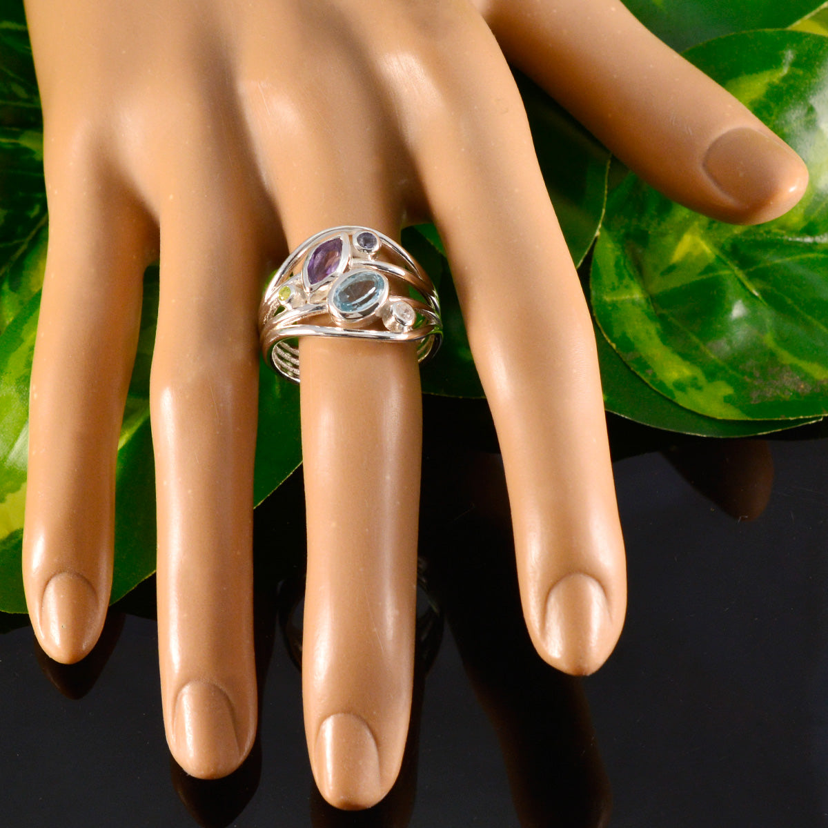 Joaquina Trendy multicolor Penta Ring