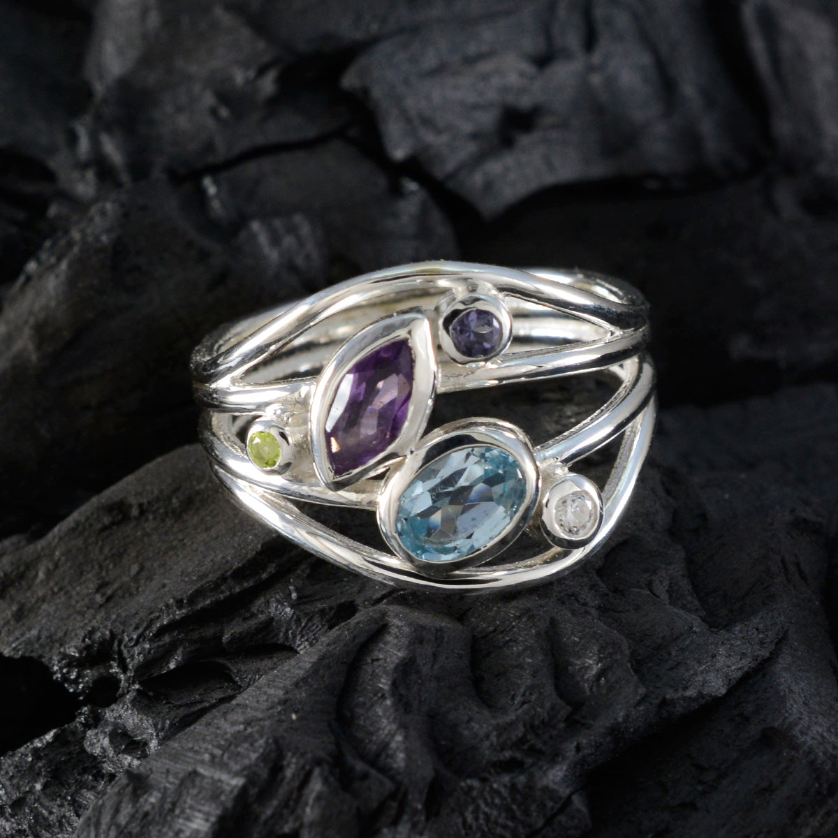 Joaquina Trendy multicolor Penta Ring