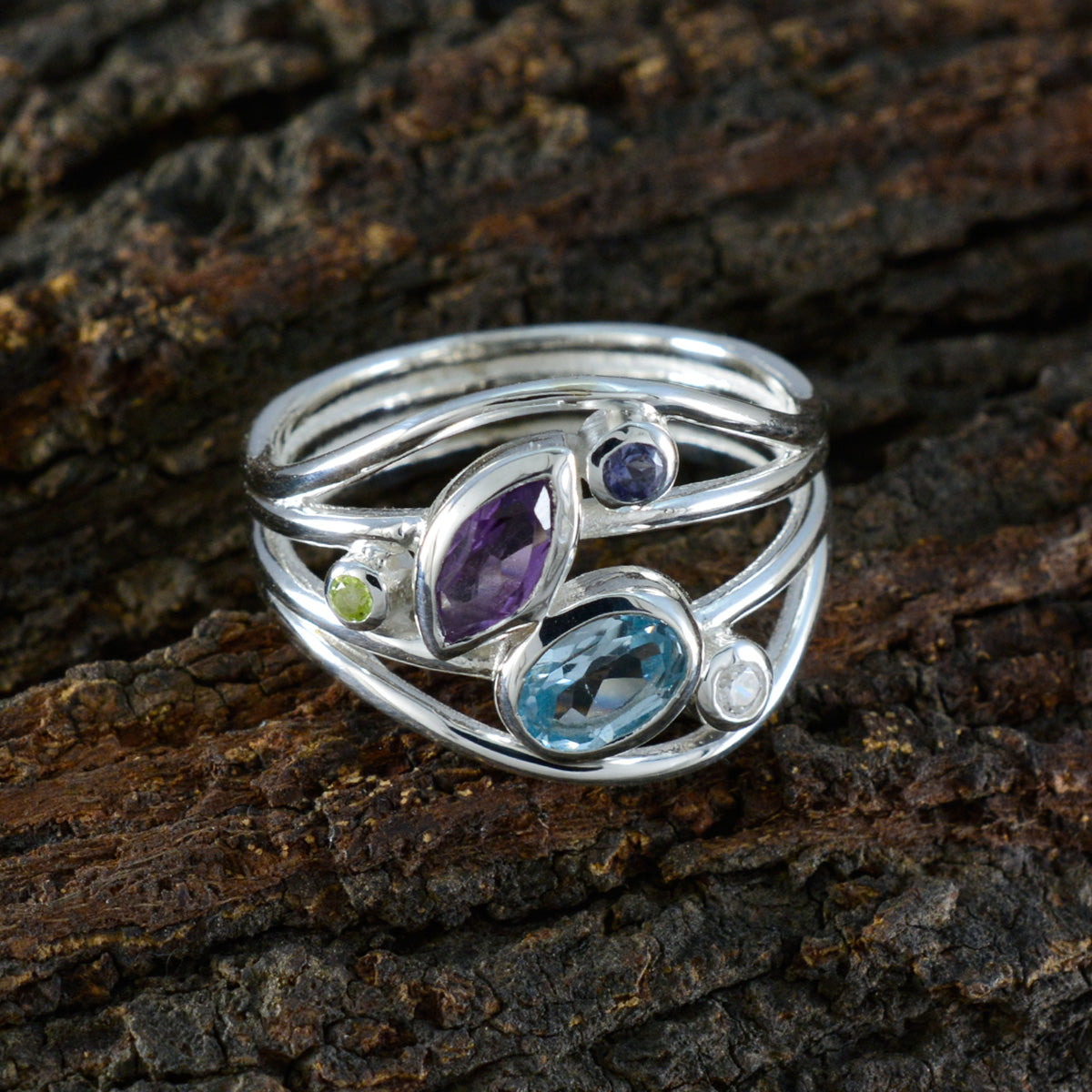 Joaquina Trendy multicolor Penta Ring