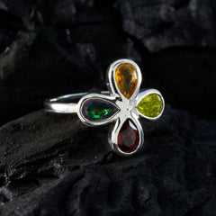 Eun-ji Floral multicolor quarter Ring