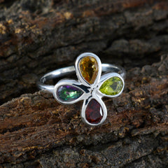 Eun-ji Floral multicolor quarter Ring