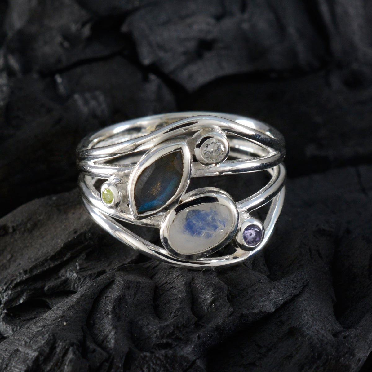 Leah Modern multicolor Penta Ring