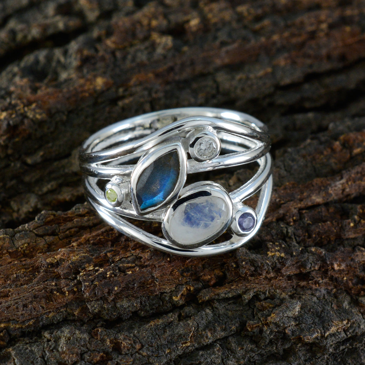 Leah Modern multicolor Penta Ring