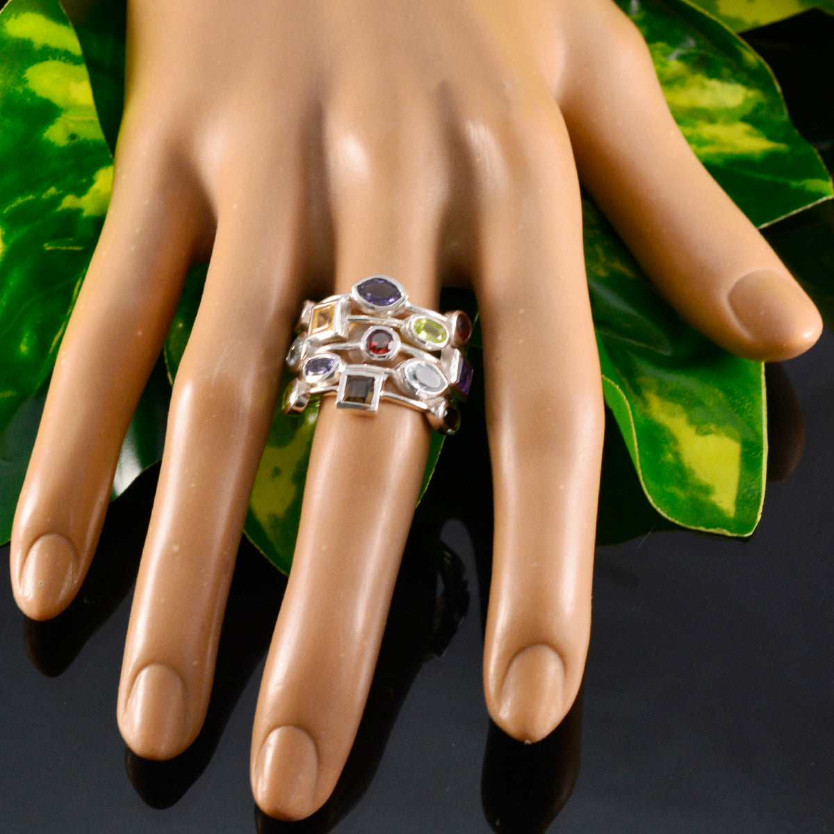 Angel Cocktail multicolor multiple Ring