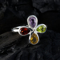 Ha-eun Floral multicolor quarter Ring