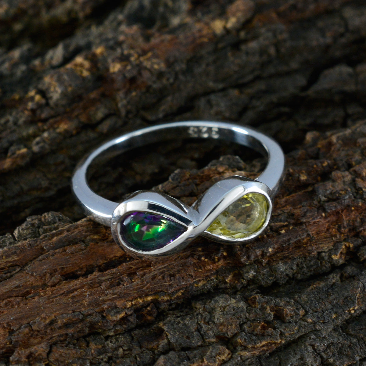 Li Lee Romantic multicolor Toi et Moi Ring