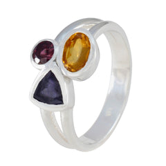 Lourdes Luxurious multicolor Trilogy Ring