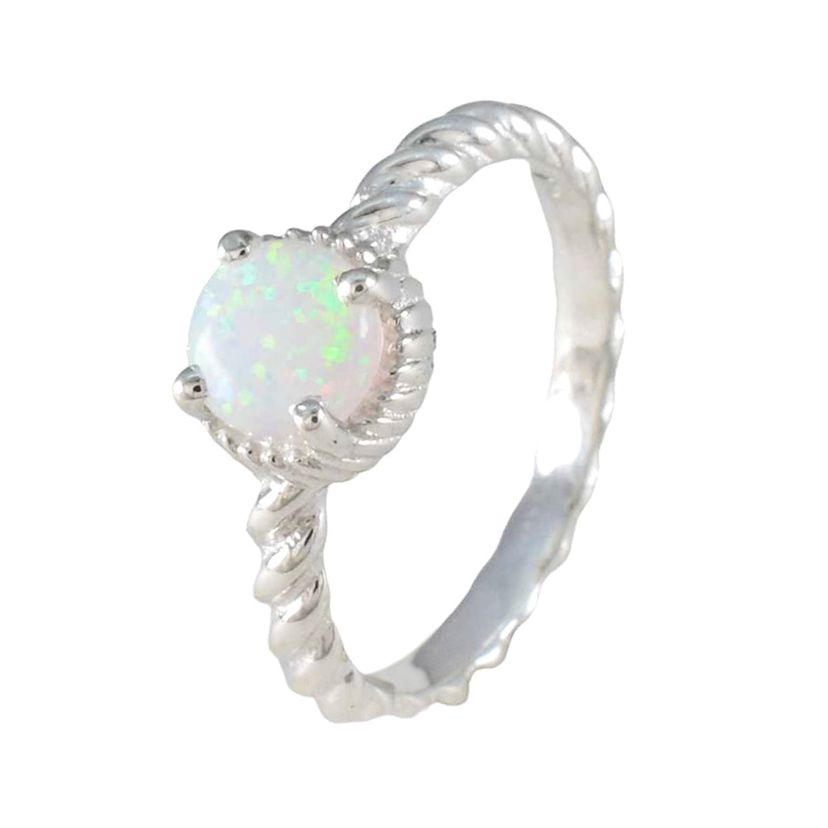 Isabel Sophisticated White Solitaire Ring