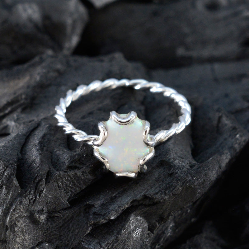 Evelyn Twist White Solitaire Ring