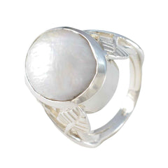 Maya Leafy White Solitaire Ring