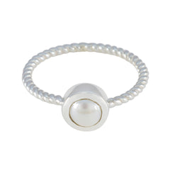 Siti Glamorous White Solitaire Ring Pearl White