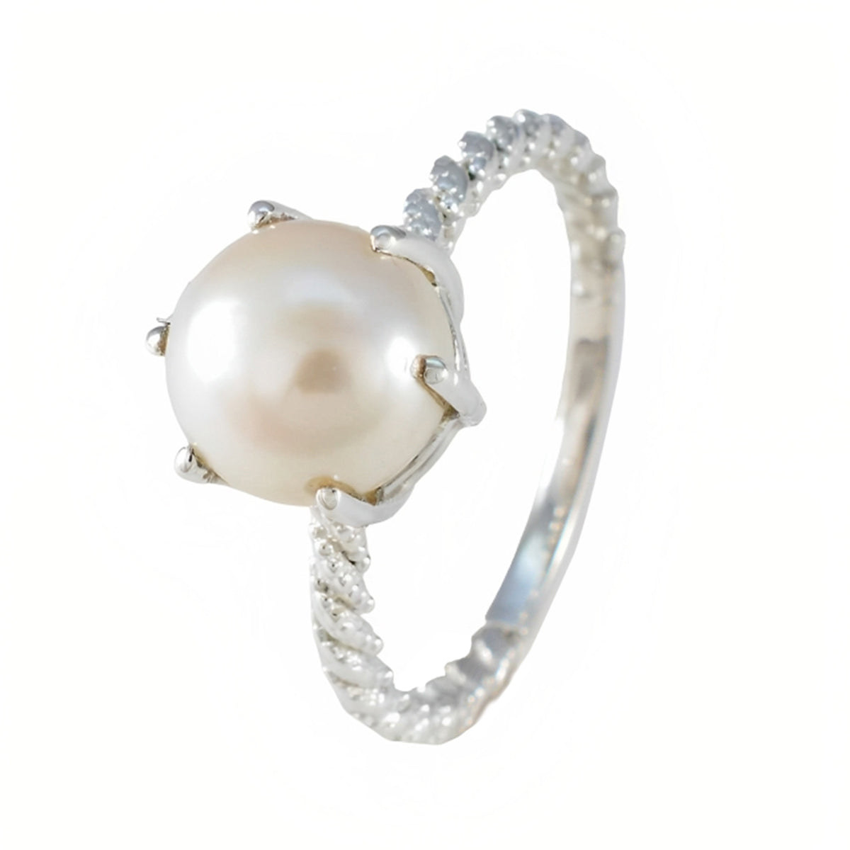 Emily Twist White Solitaire Ring