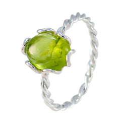 Aisha Twist Green Solitaire Ring