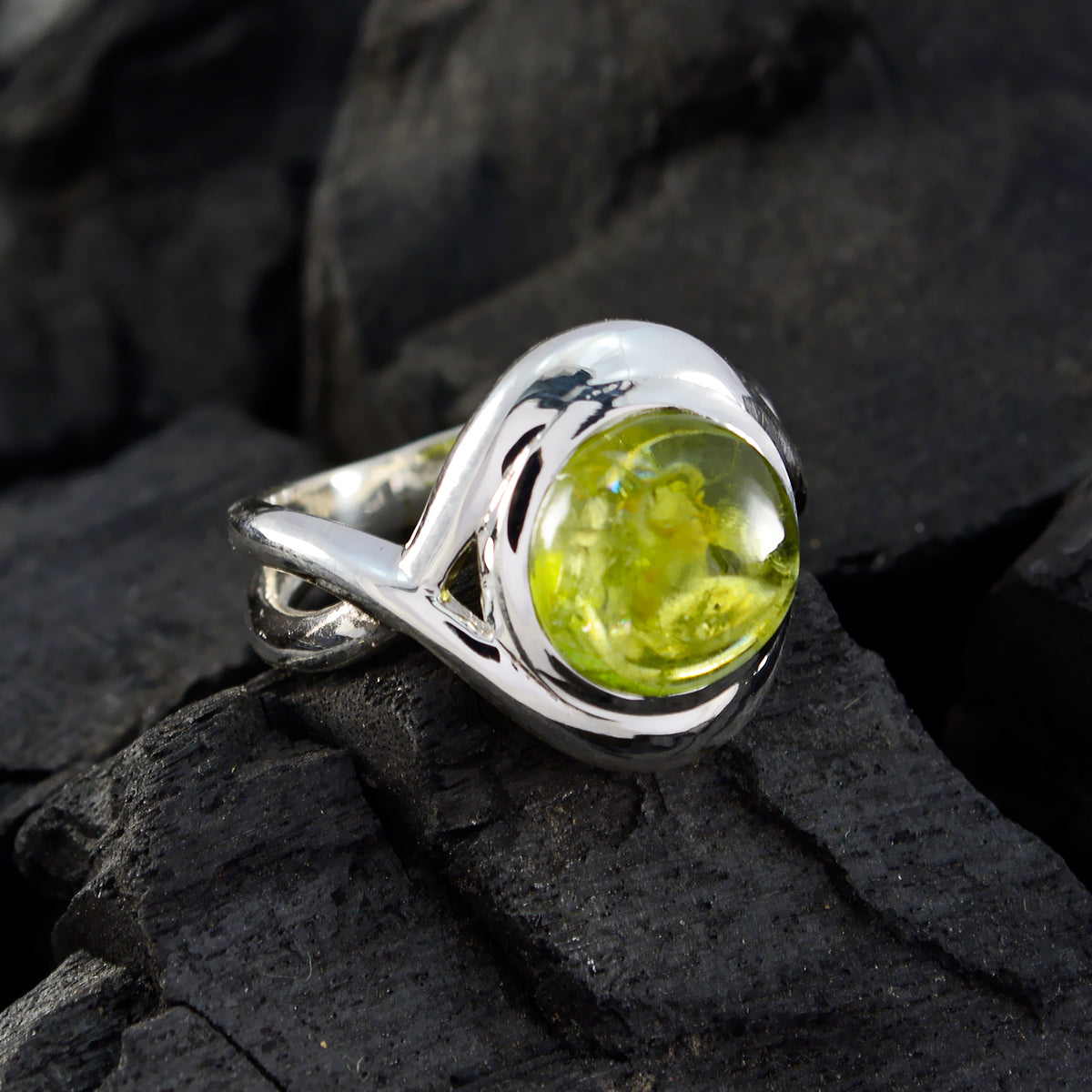 Micaela Luxurious Green Solitaire Ring