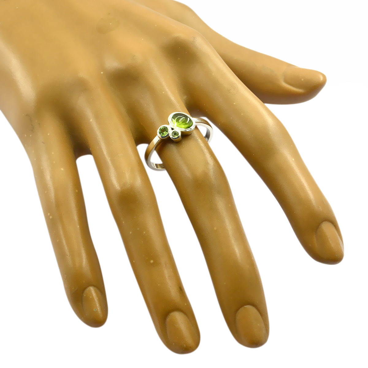 Riya Artisan Green Trilogy Ring