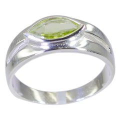 Antonia Modern Green Solitaire Ring Peridot Green