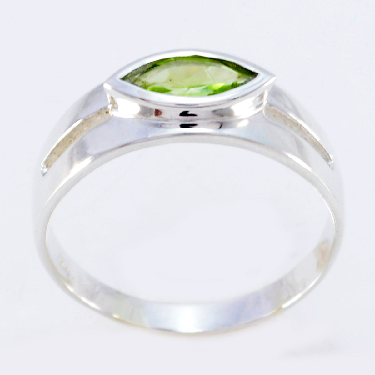 Antonia Modern Green Solitaire Ring