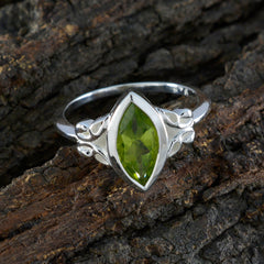 Zoey Trendy Green Solitaire Ring