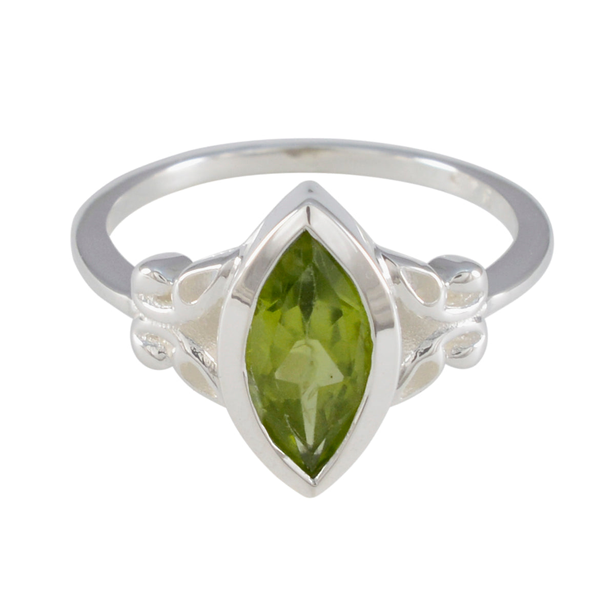 Zoey Trendy Green Solitaire Ring Peridot Green