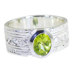 Ivana Art Deco Green Solitaire Ring