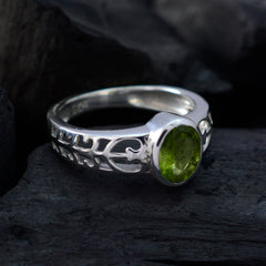 Camila Rope-Wire Green Solitaire Ring