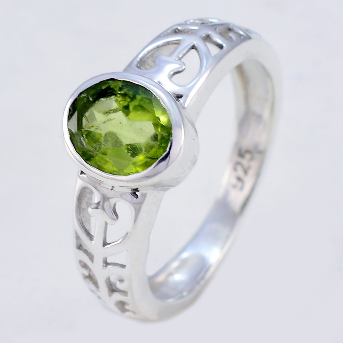 Camila Rope-Wire Green Solitaire Ring